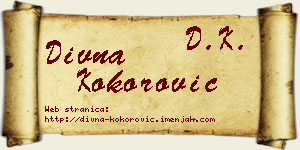 Divna Kokorović vizit kartica